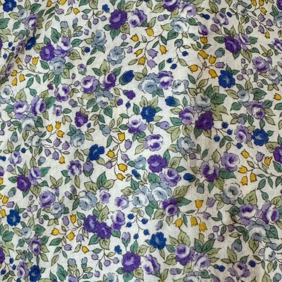 E T C Tiered Ruffle Flutter Scalloped Maxi Dress in Ditsy Floral Liberty London - Picture 3 of 12